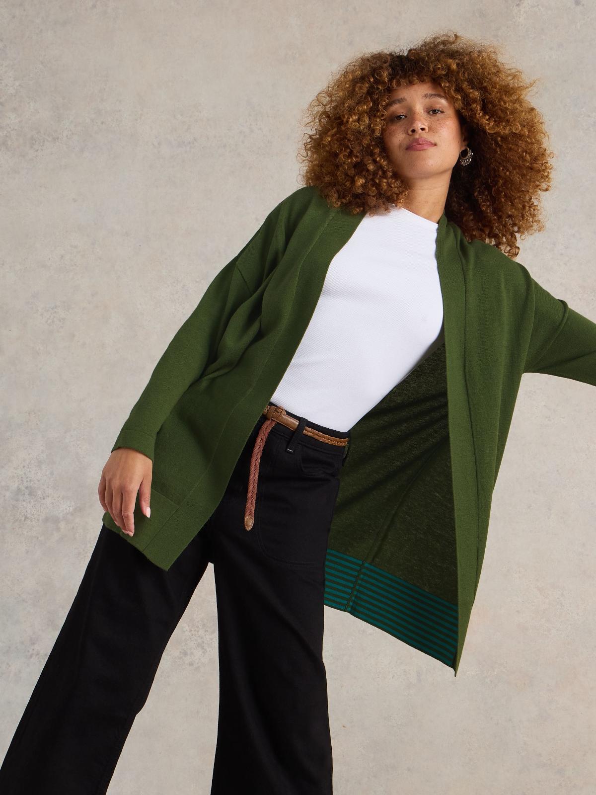Strickjacke Laura Khaki