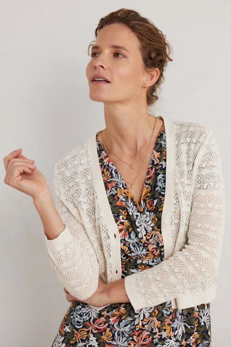 Strickjacke Sweet Day Ecru