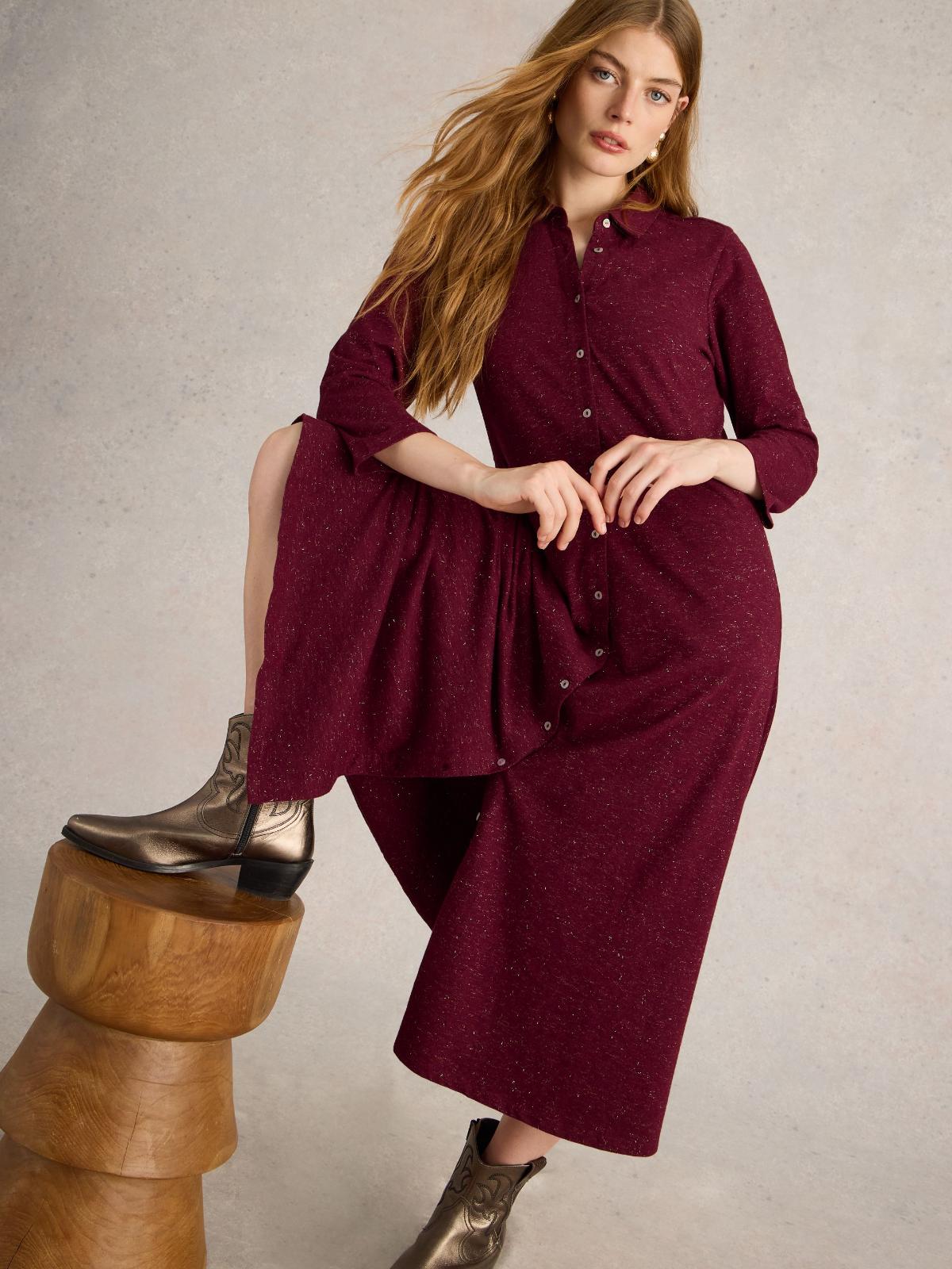 Shirt-Kleid Rua Sparkle Plum