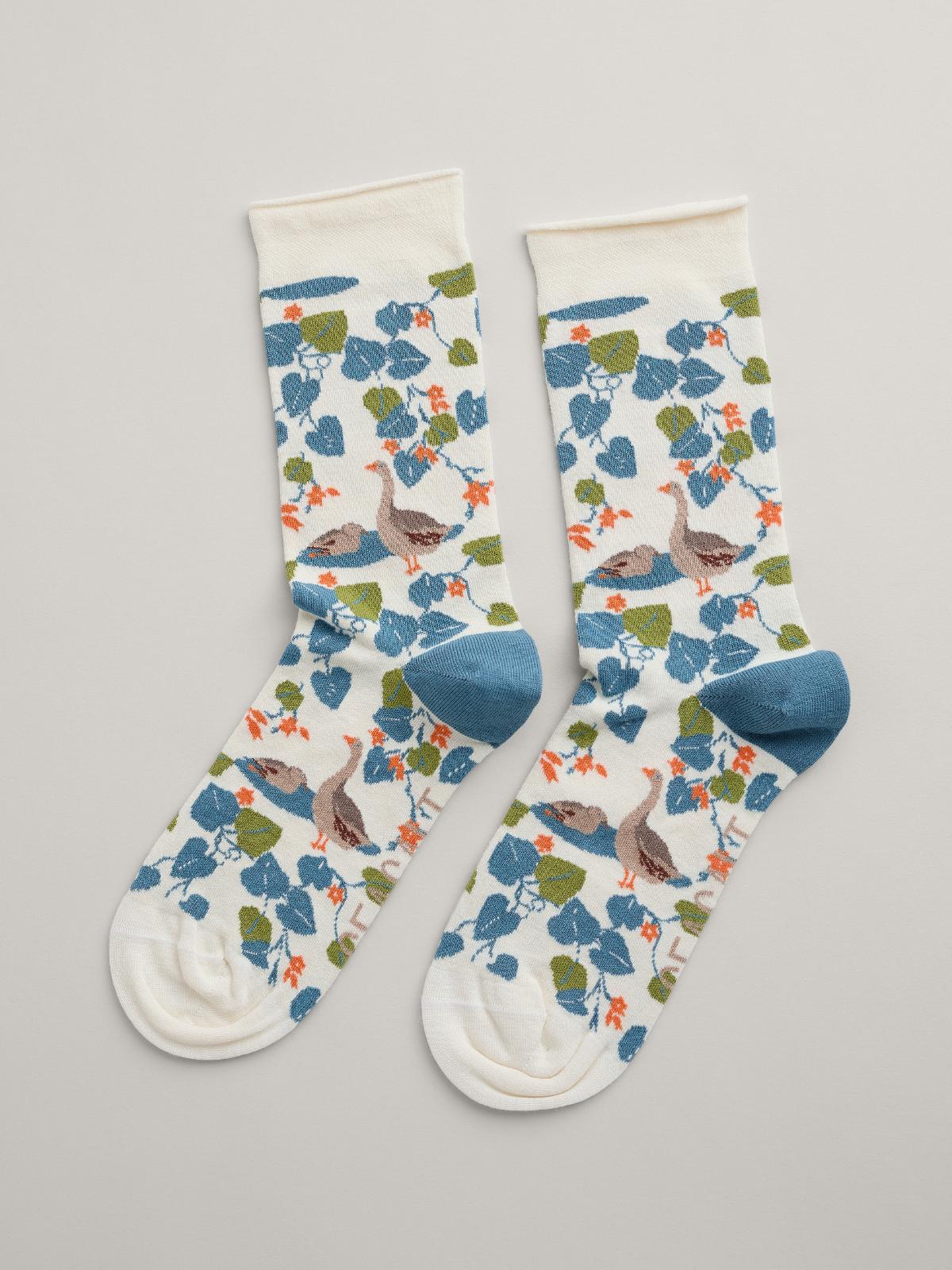 Socken Arty Leafy Shade Chalk