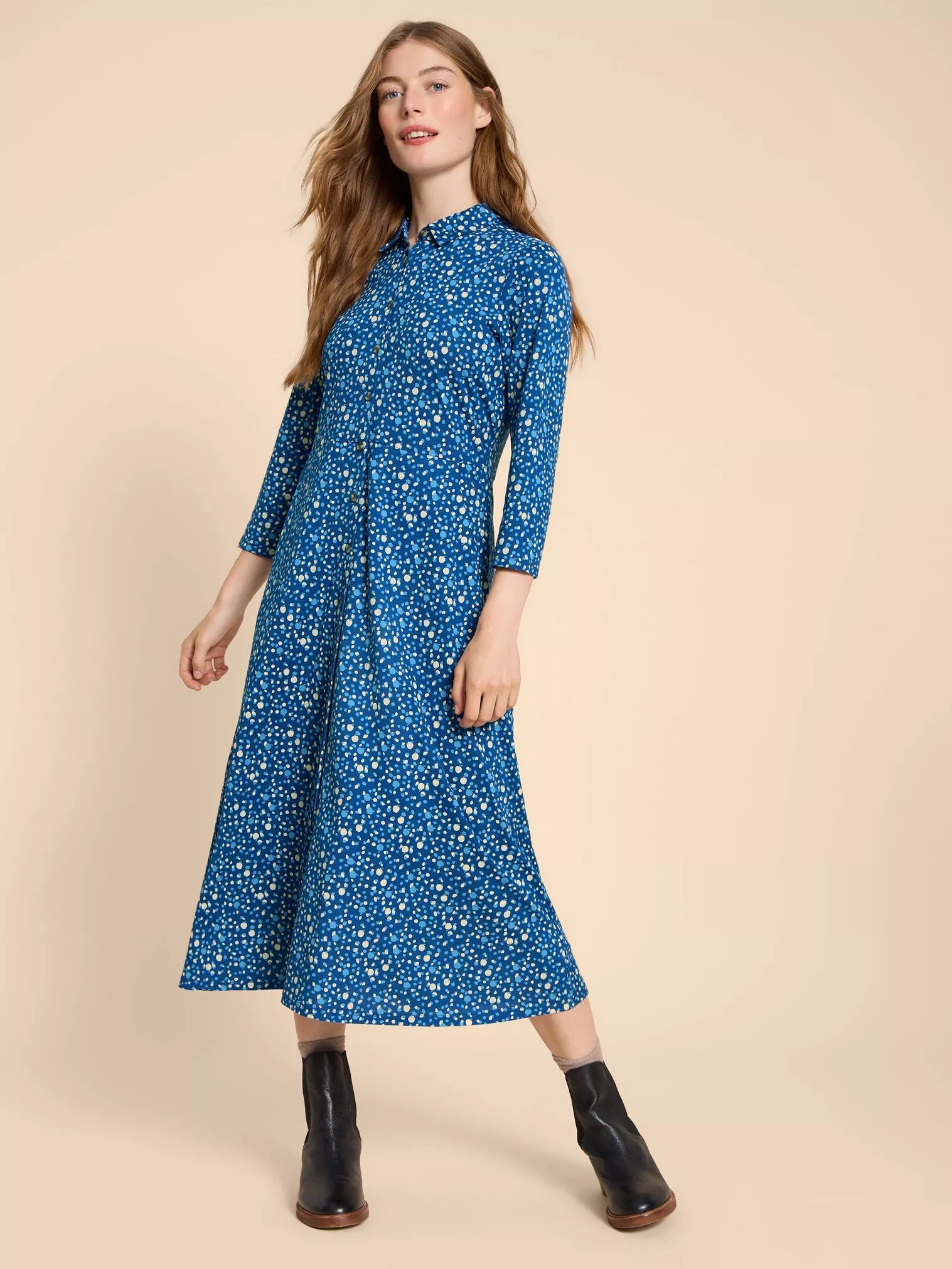 Kleid Rua Shirt Navy Print