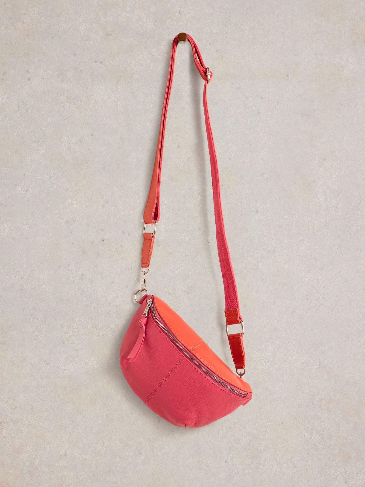 Bauchtasche aus Leder Mini Sebby Pink
