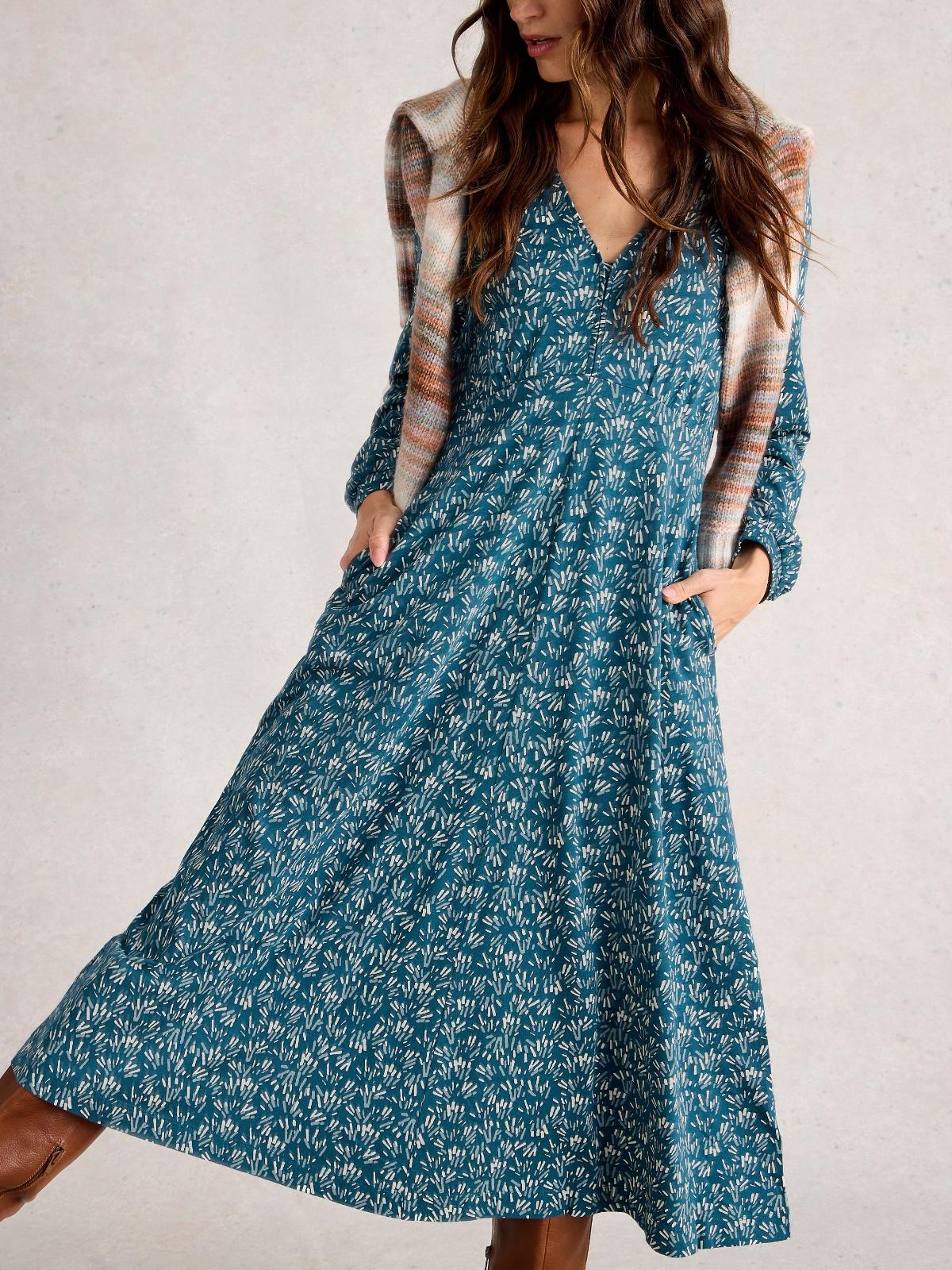 Kleid Megan Blue Print